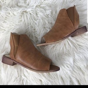 Open toe booties